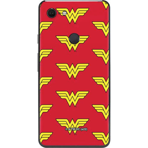 DC Comics Wonder Woman Logo Pattern Google Pixel 3 XL Skin